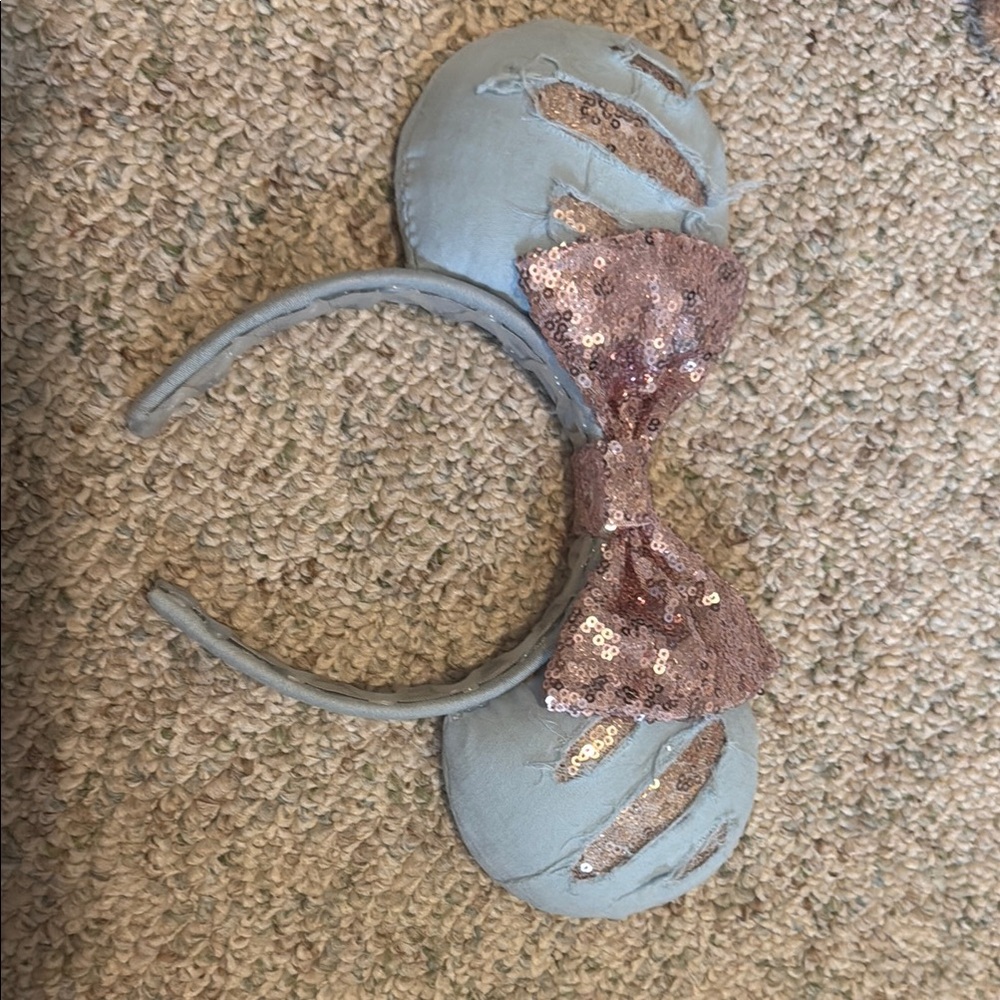 Blue and Pink Sparkly Hair Accessory with Minnie Mouse Ears